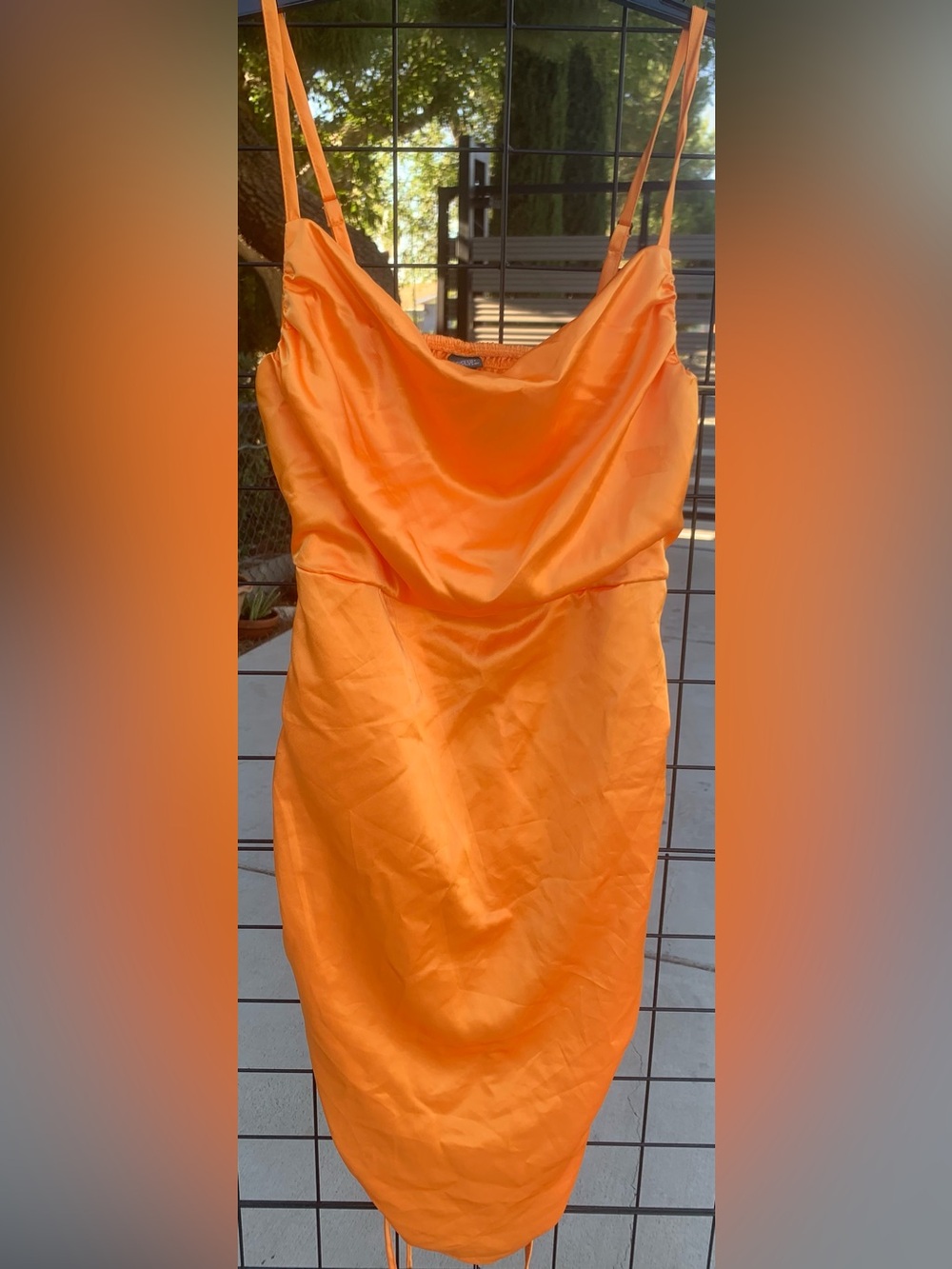 NWT wild fable Orange Satin Slip Dress